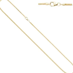 1,5mm Bingokette Kette Collier, 585 Gold Gelbgold, Goldkette, 42 cm