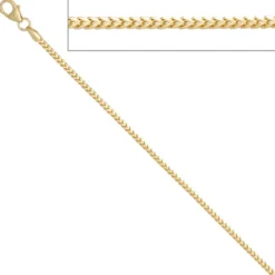 1,5mm Bingokette Kette Collier, 585 Gold Gelbgold, Goldkette, 45 cm