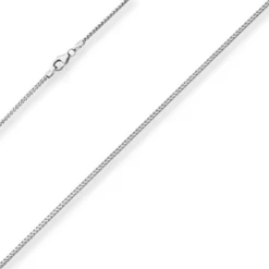 1,5mm Bingokette Silberkette Collier Halskette aus 925 Silber rhodiniert 50cm