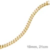 10mm breites Armband Armkette Panzerarmband 585 Gold Gelbgold 21cm