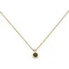 0,9mm Collier Ankerkette mit Anhänger aus Rauchquarz, 585 Gold Gelbgold, 45cm