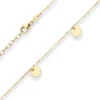 1,5mm Collier Ankerkette mit Gravurplatten rund flach 585 Gold Gelbgold 38-43cm