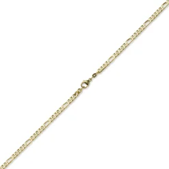 4,5mm Collier diamantierte Figarokette aus 585 Gold Gelbgold Halsschmuck, 60cm