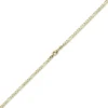 3,5mm Collier diamantierte Figaro-Kette aus 585 Gold Gelbgold Halsschmuck, 50cm