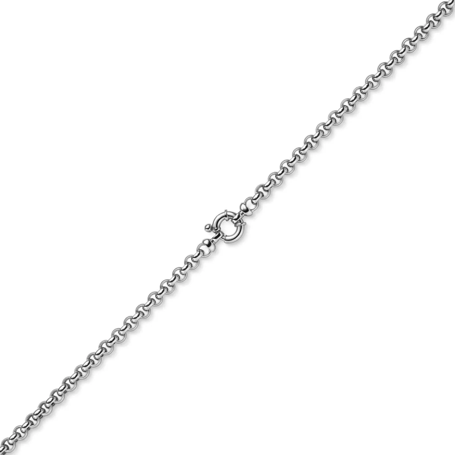 6mm Collier Erbskette Collier aus 585 Gold Weißgold Halsschmuck Halskette, 45cm