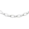 8mm Collier Halskette aus 925 Silber teilmatt mit 144 Zirkonia 45cm Halsschmuck