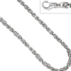 7,2mm Collier Halskette Königs-Erbskette aus echtem 925 Silber rhodiniert, 50cm