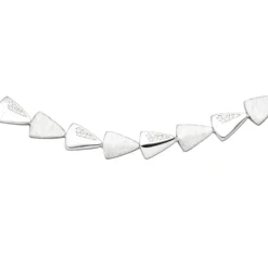 7,9mm Collier Halskette 925 Silber teilmatt mit 120 Zirkonia 45cm Halsschmuck