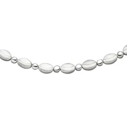 5,4mm Collier Halskette 925 Silber teilmattiert & rhodiniert 45cm Halsschmuck