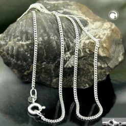 1,4mm Collier Kette Halskette, Panzer, echtes 925 Silber, Damen, 60cm