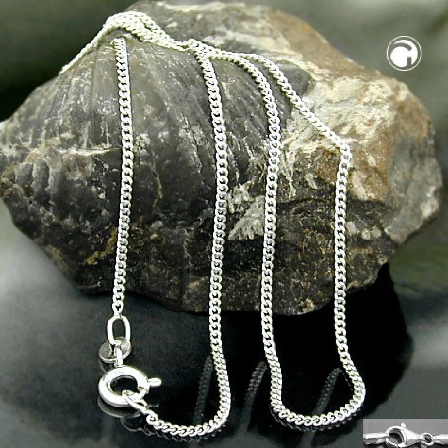 1,4mm Collier Kette Halskette, Panzer, echtes 925 Silber, Damen, 36cm
