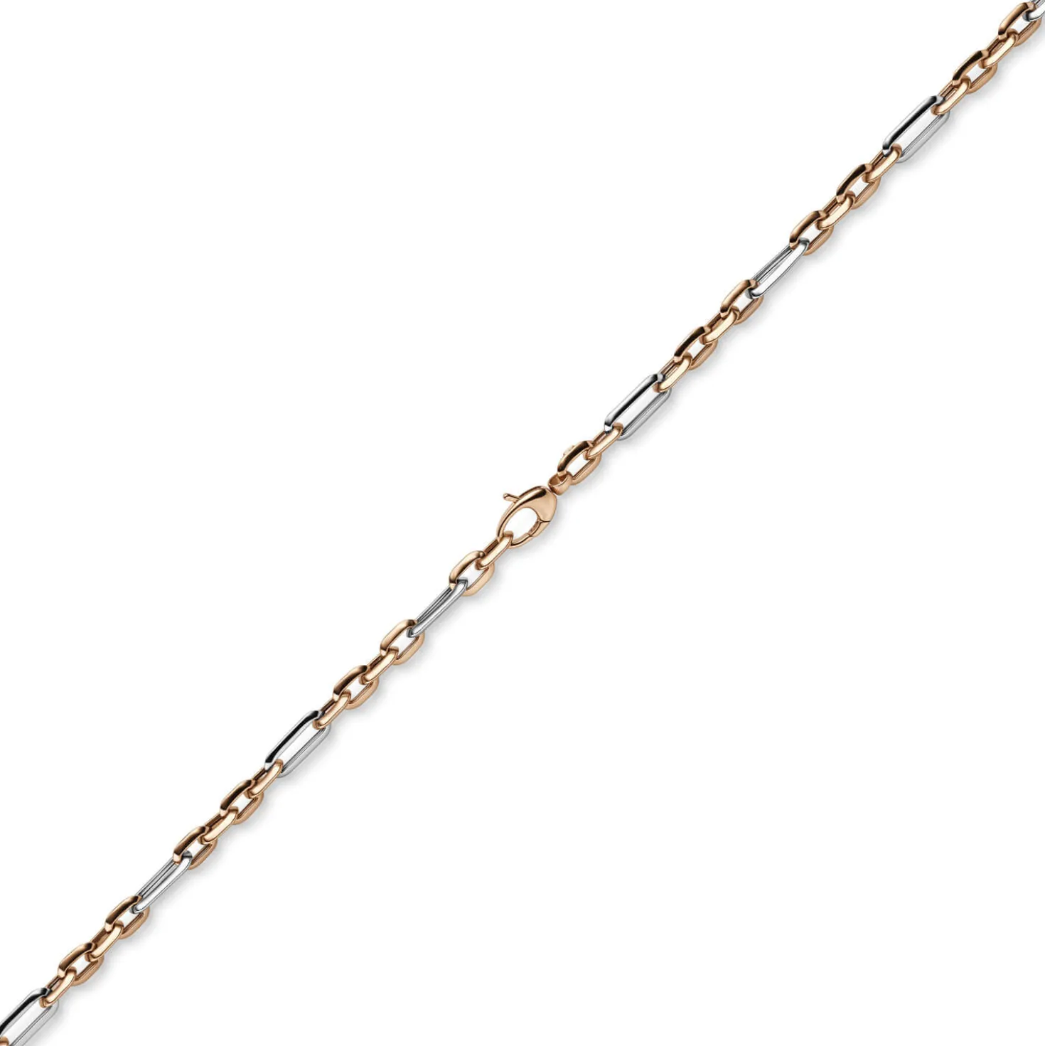 5mm Collier Phantasiekette aus 585 Gold Weißgold Rotgold Halsschmuck, 50cm