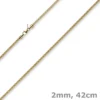 2mm Collier runde Himbeer-Kette aus 585 Gold Gelbgold Halsschmuck Halskette 42cm