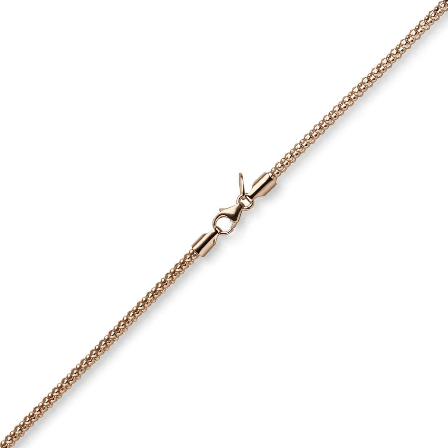 2mm Collier runde Himbeer-Kette aus 585 Gold Rotgold Halsschmuck Halskette, 45cm