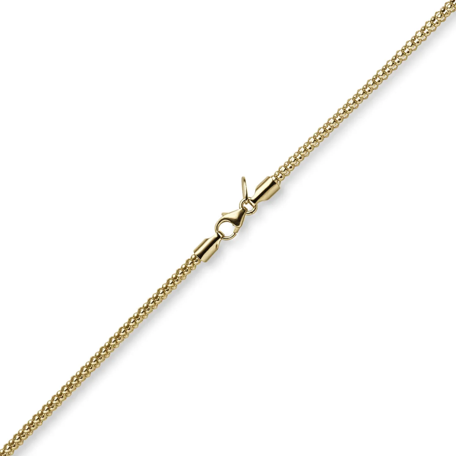 2mm Collier runde Himbeer-Kette aus 585 Gold Gelbgold Halsschmuck Halskette 45cm