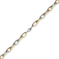11mm Collier Spitzanker Kette Phantasiekette 585 Gold gelb/weiß/rot, 50cm
