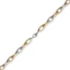 11mm Collier Spitzanker Kette Phantasiekette 585 Gold gelb/weiß/rot, 45cm