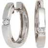 15,3mm Creolen Ohrringe mit Diamanten 0.1Ct W/SI Brillanten 585 Gold Weißgold
