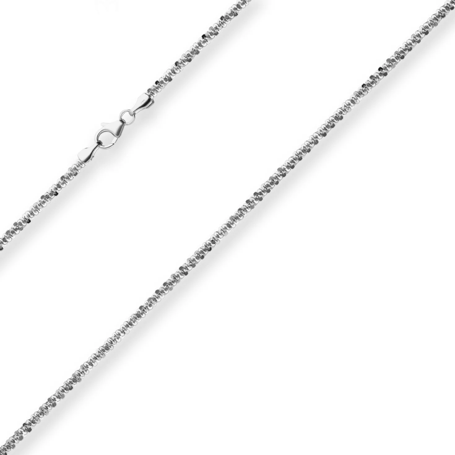 2,6mm Criss-cross-Kette Silberkette Collier Halskette aus 925 Silber 45cm