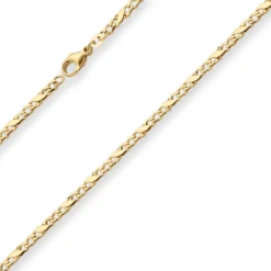 3,4mm Dollarkette Goldkette Collier Halskette aus 333 Gold Gelbgold 60cm