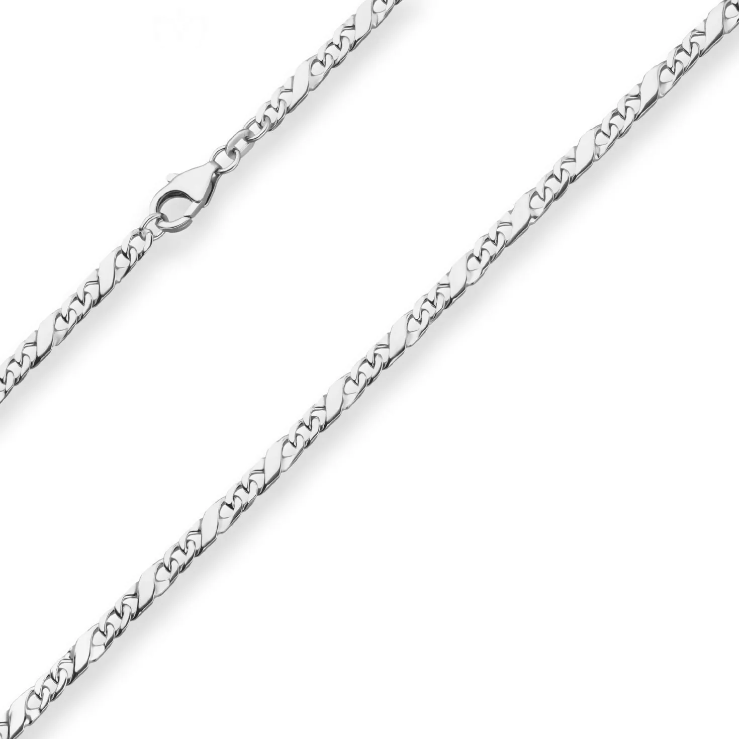 3,7mm Dollarkette Silberkette Collier Halskette aus 925 Silber 60cm