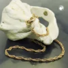 1,6mm Doppelanker-Kette gedreht Halskette Collier aus 9Kt 375 Gold Gelbgold 50cm