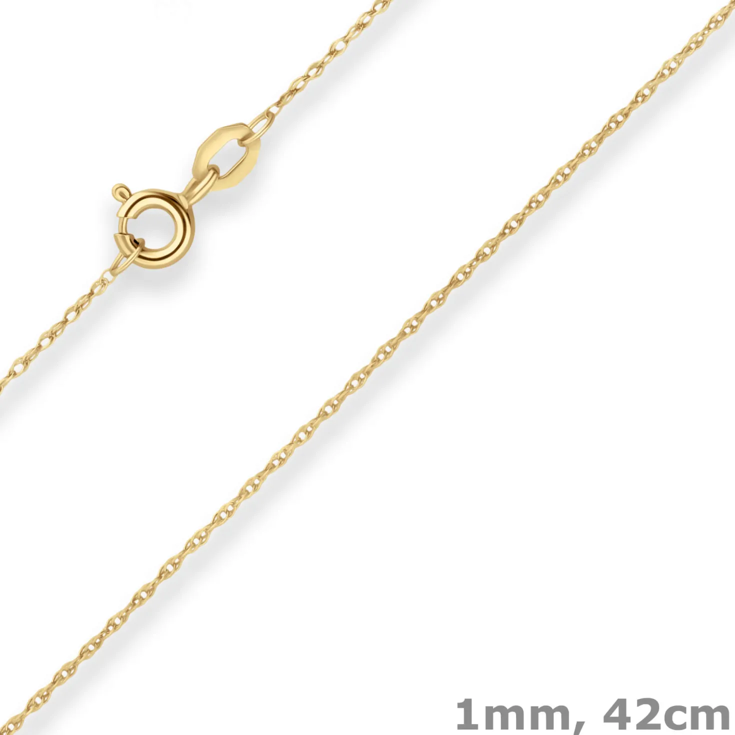 1mm Doppelankerkette Goldkette Collier Halskette aus 333 Gold Gelbgold 42cm