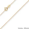 1mm Doppelankerkette Goldkette Collier Halskette aus 375 Gold Gelbgold 45cm