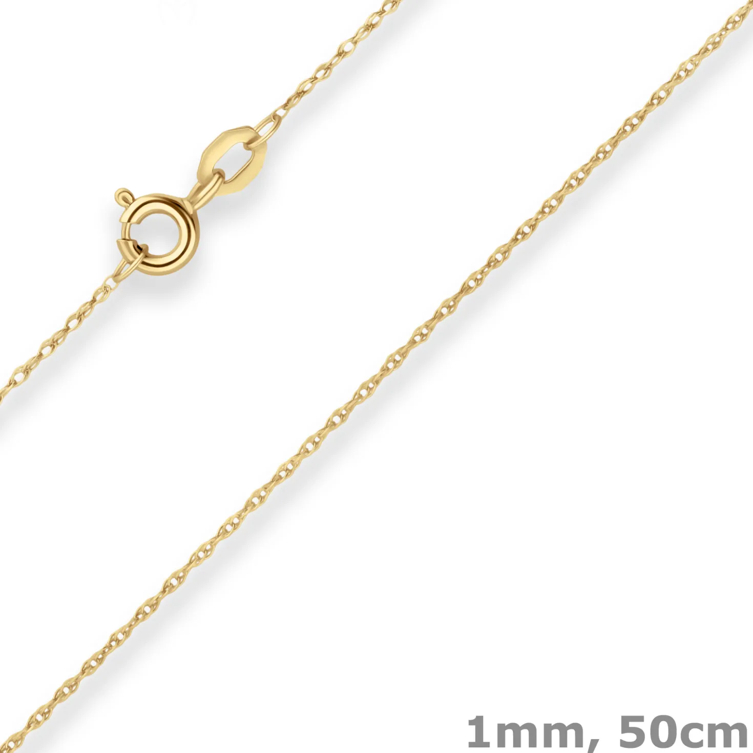 1mm Doppelankerkette Goldkette Collier Halskette aus 333 Gold Gelbgold 50cm