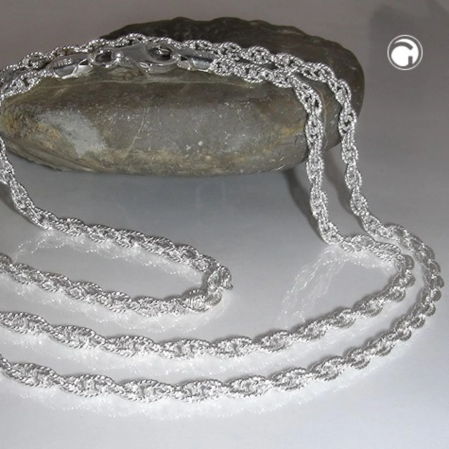 3mm Doppelankerkette Halskette Kette Collier, 925 Silber, 45cm