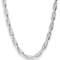 6,7mm Doppelankerkette Silberkette Collier Halskette aus 925 Silber 50cm