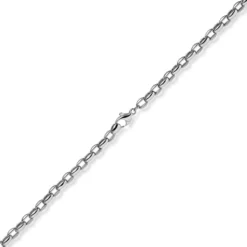 5mm Erbs-Anker oval Kette Halskette Collier aus 585 Gold Weißgold 50cm