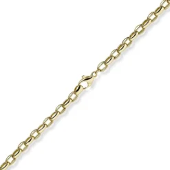 5mm Erbs-Anker oval Kette Halskette Collier aus 585 Gold Gelbgold 45cm