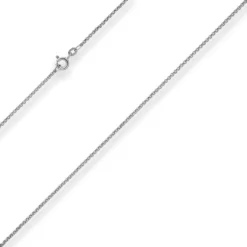 1,5mm Erbskette Goldkette Collier Halskette aus 585 Gold Weißgold 42cm