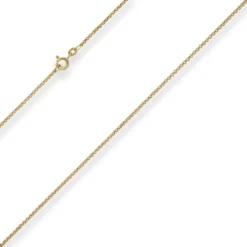 1,5mm Erbskette Goldkette Collier Halskette aus 585 Gold Gelbgold 45cm