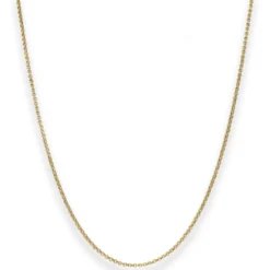 1,5mm Erbskette Goldkette Collier Halskette aus 585 Gold Gelbgold 45cm