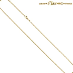 1,5mm Erbskette Kette Collier, 333 Gold Gelbgold, Goldkette, 36 cm