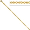 2,5mm Erbskette Kette Collier, 333 Gold Gelbgold, Goldkette, 50 cm