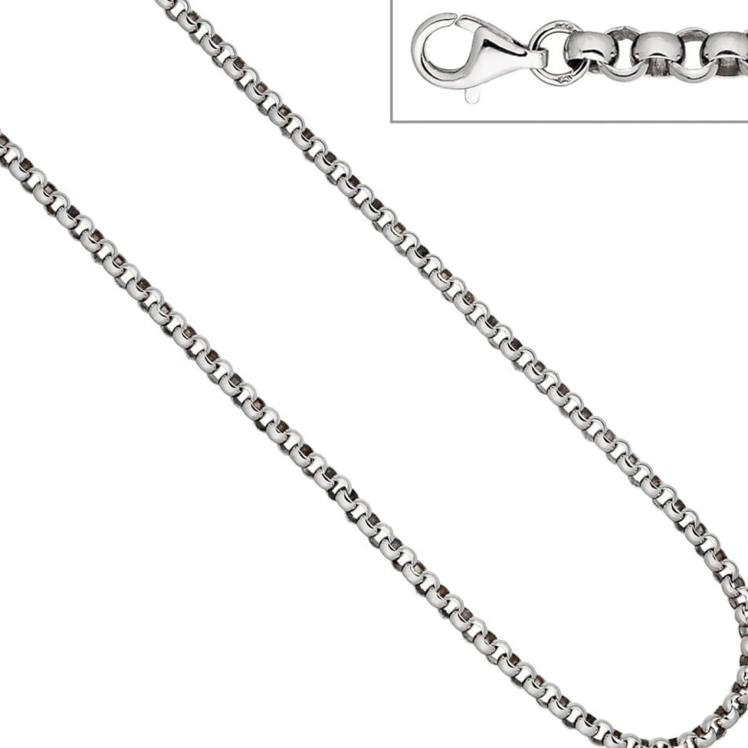 4,5mm Erbskette Kette Halskette Silberkette Halsschmuck aus 925 Silber, 45cm