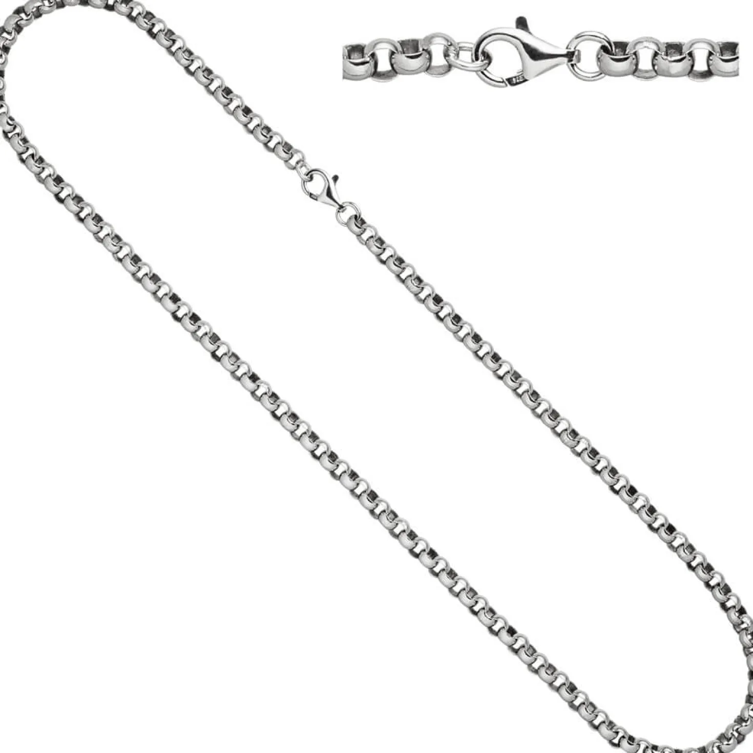 4,5mm Erbskette Kette Halskette Silberkette Halsschmuck aus 925 Silber, 45cm