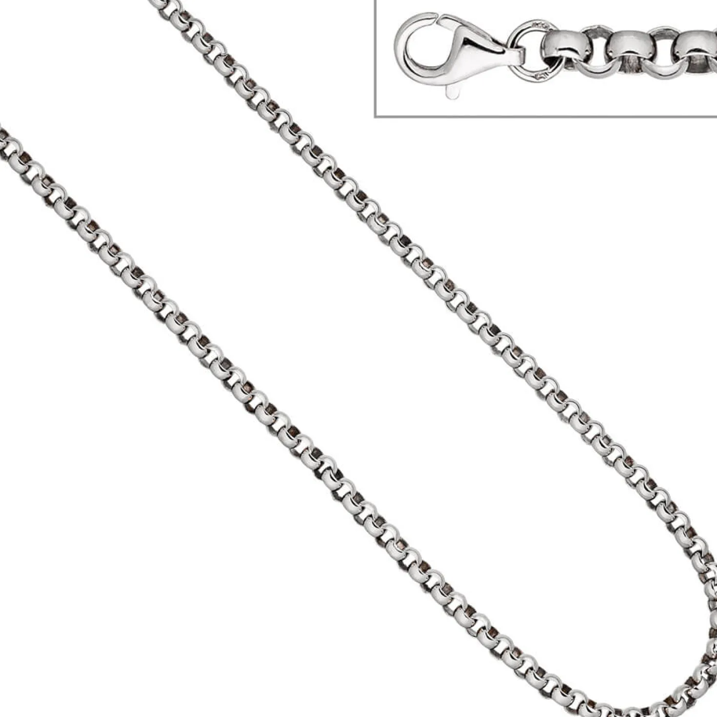 4,5mm Erbskette Kette Halskette Silberkette Halsschmuck aus 925 Silber, 50cm