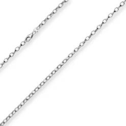 3,1mm Erbskette Silberkette Collier Halskette aus 925 Silber rhodiniert 50cm