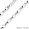 5mm Erbskette Silberkette Collier Halskette aus 925 Silber 45cm
