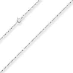 2mm Erbskette Silberkette Collier Halskette aus 925 Silber 75cm