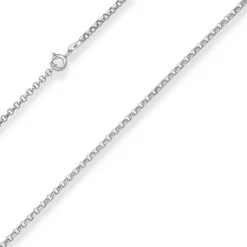 2,5mm Erbskette Silberkette Collier Halskette aus 925 Silber 70cm