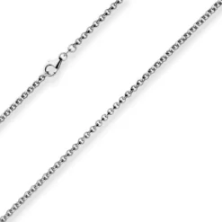 3mm Erbskette Silberkette Collier Halskette aus 925 Silber rhodiniert 70cm
