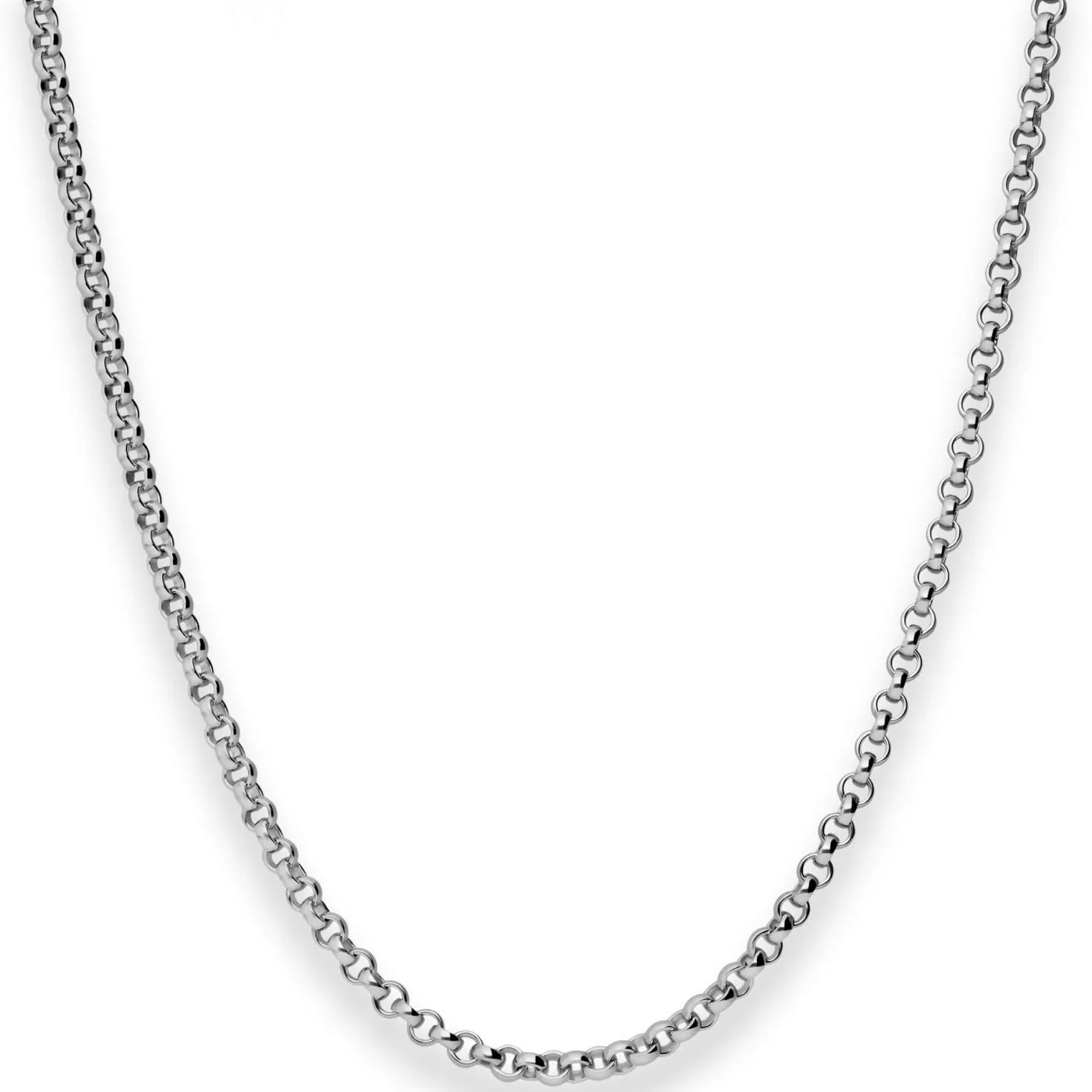 3mm Erbskette Silberkette Collier Halskette aus 925 Silber rhodiniert 90cm