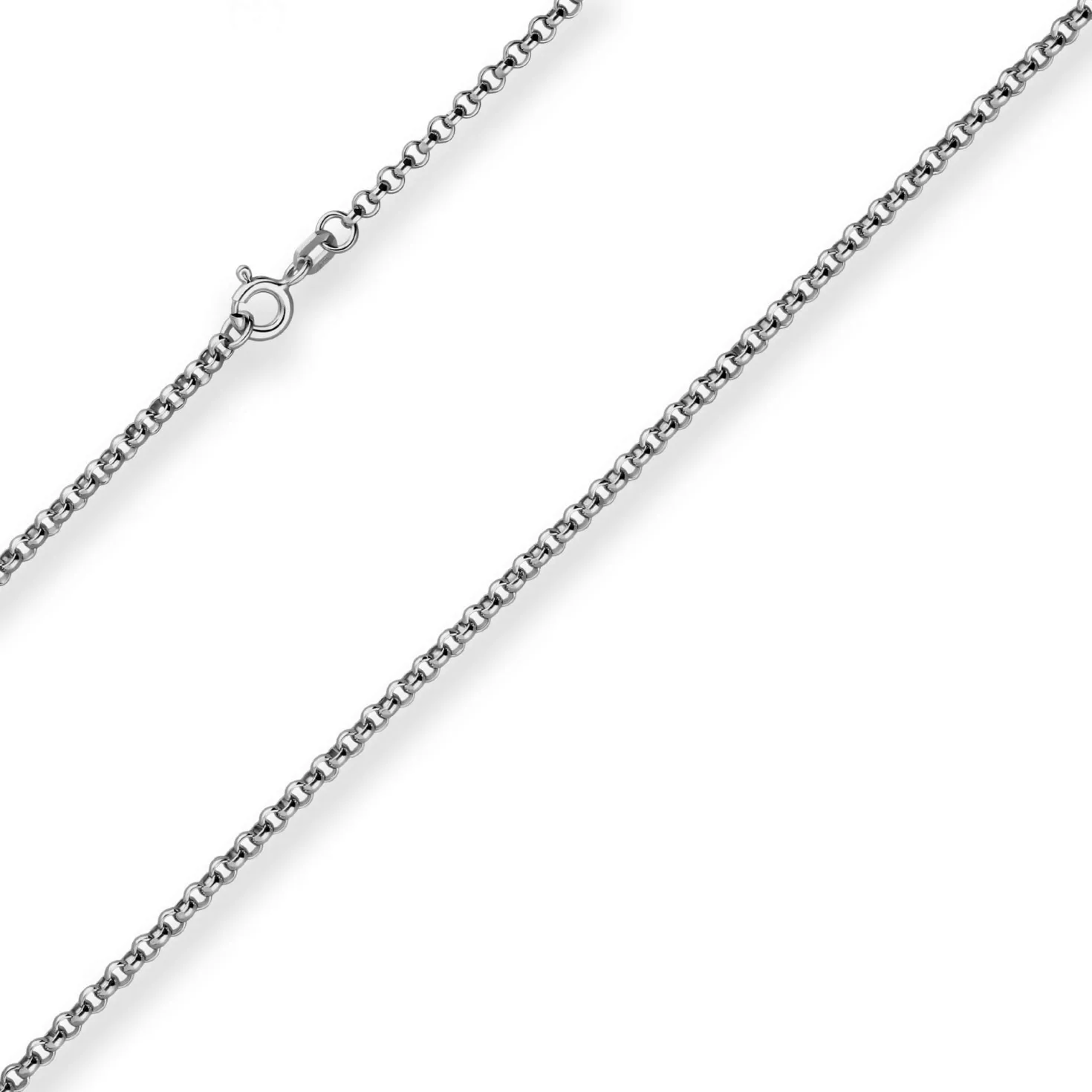 2,5mm Erbskette Silberkette Collier Halskette aus 925 Silber rhodiniert 90cm