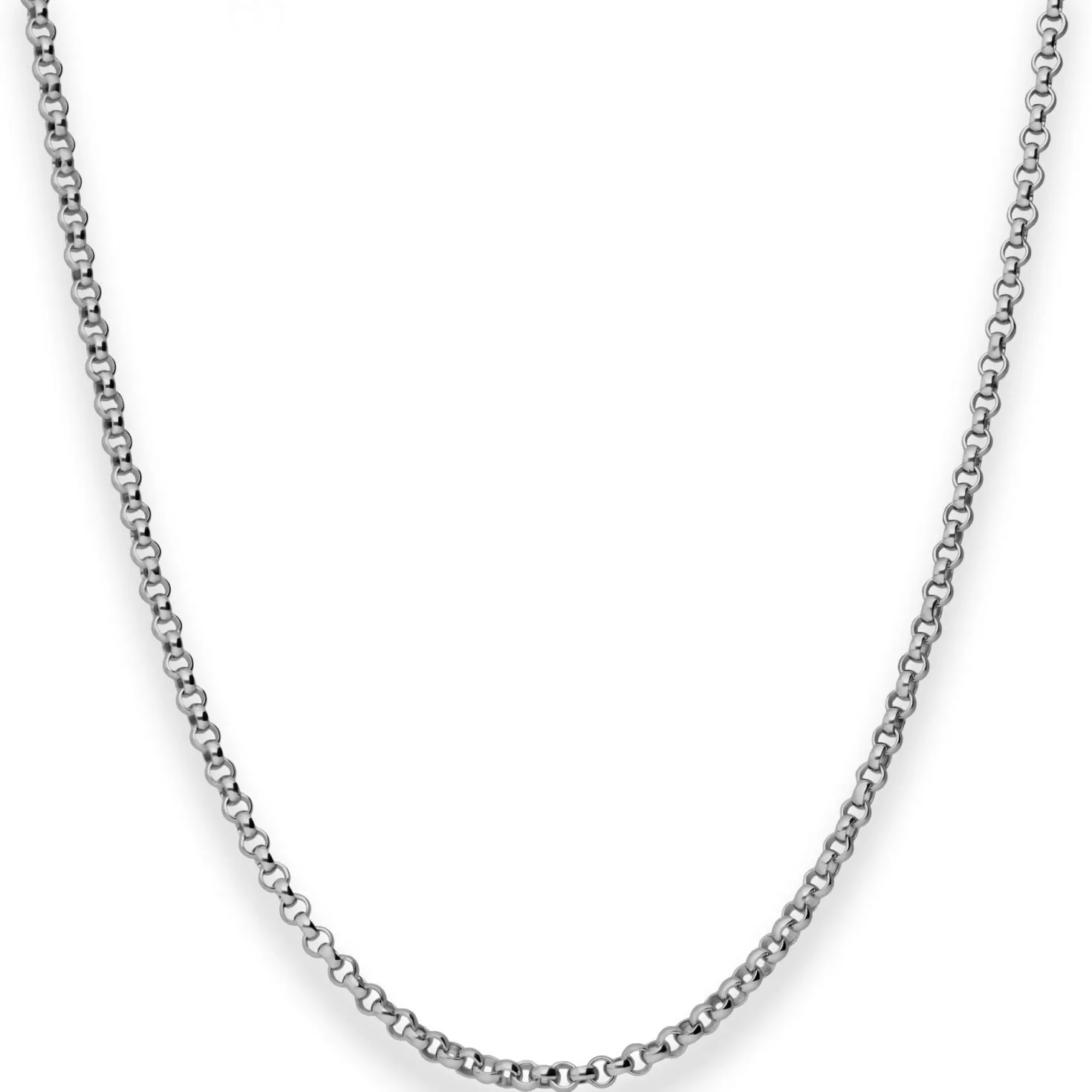 2,5mm Erbskette Silberkette Collier Halskette aus 925 Silber rhodiniert 70cm