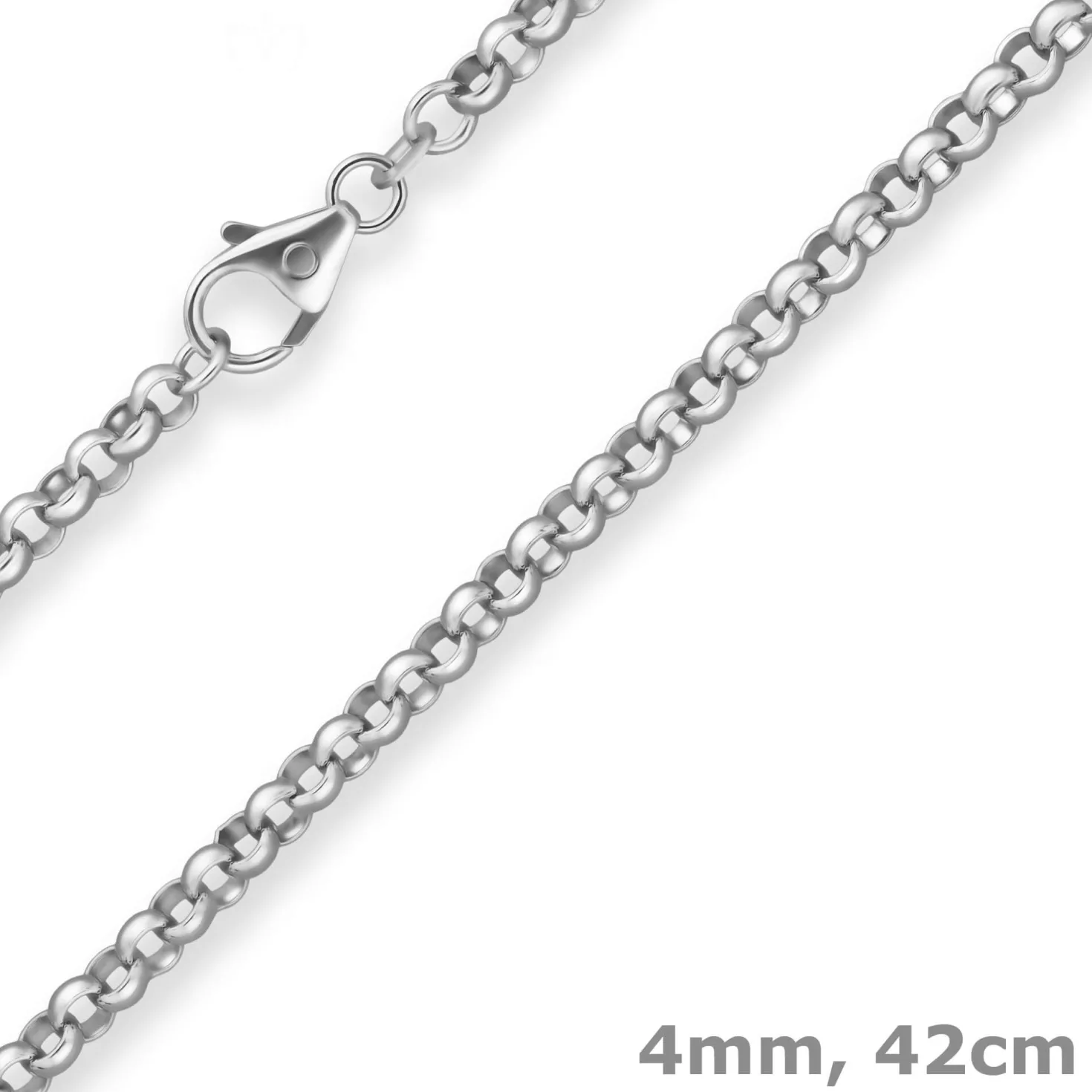 4mm Erbskette Silberkette Collier Halskette aus 925 Silber 42cm